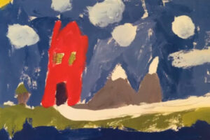 Kindergarten-landscape-painting-tempura