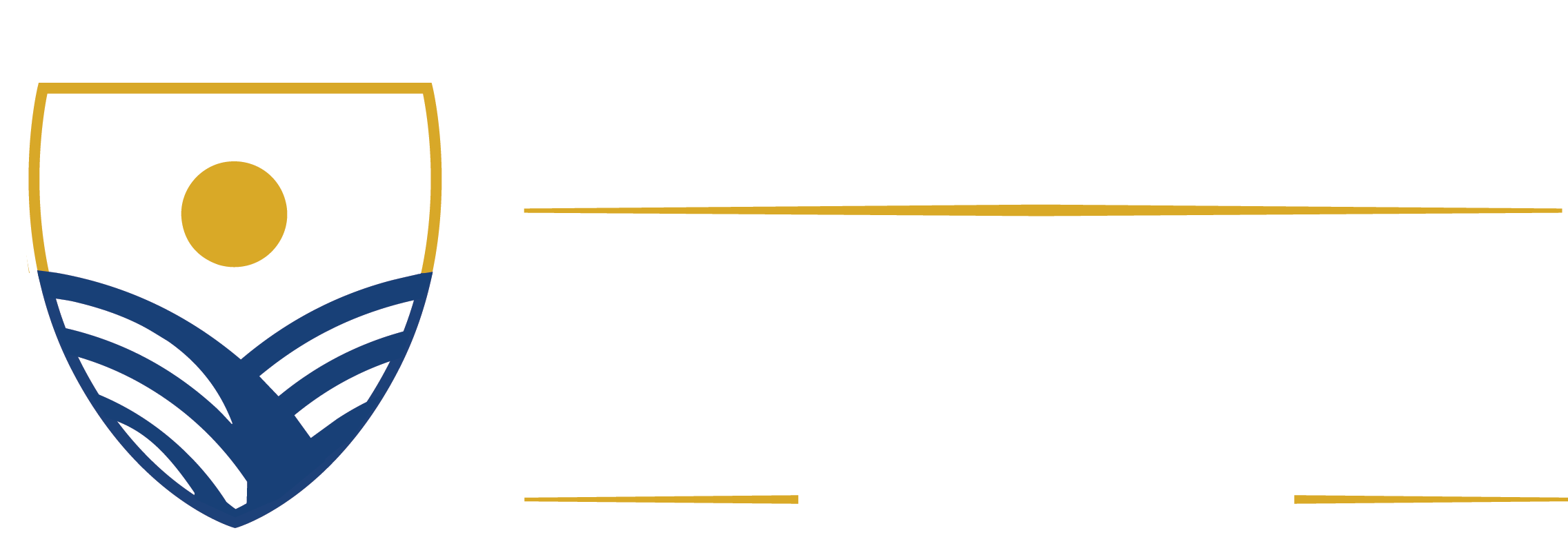 Classical Crest horiz white text